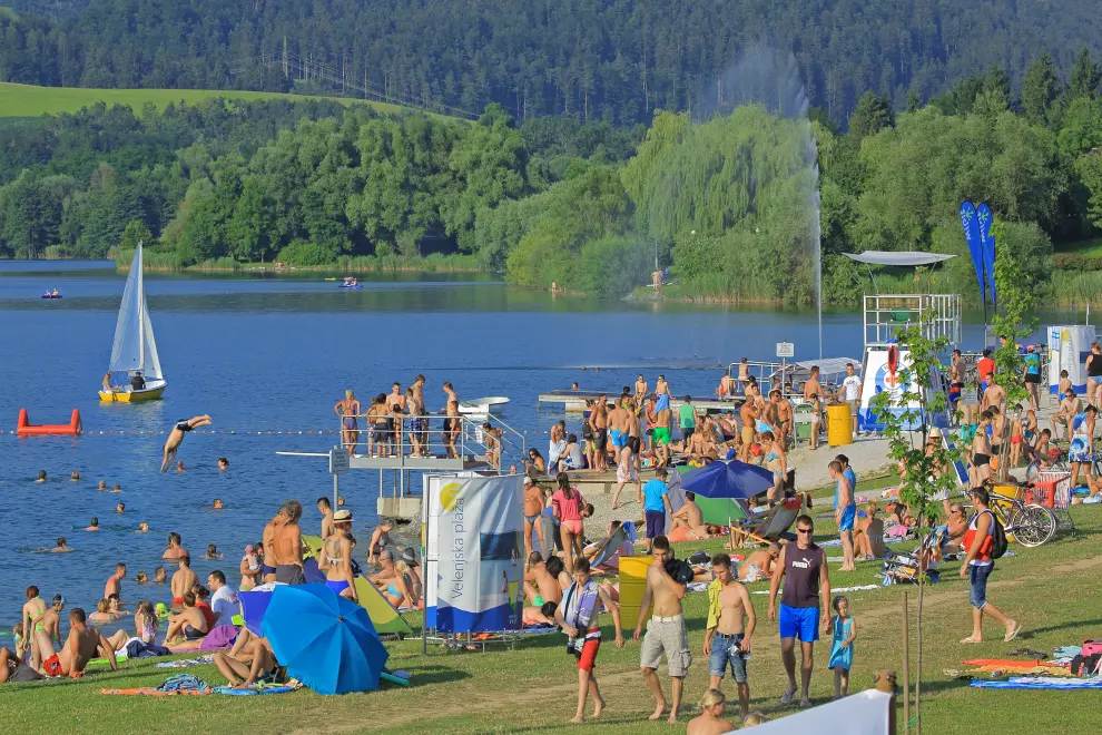 Lake Velenje beach. Photo: Matej Vranič