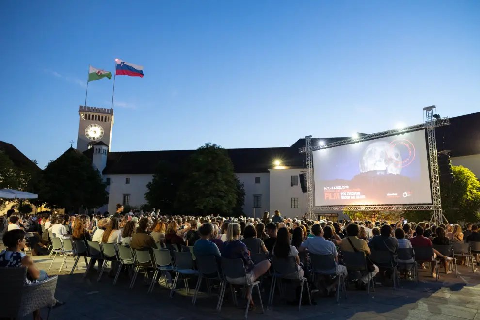 Open-air cinema at Ljubljana Castle. Photo: Katja Kodba/STA