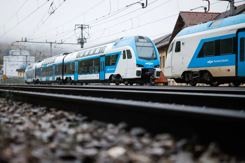 Trains at Ljubljana's central station. Photo: Anže Melovrh/STA