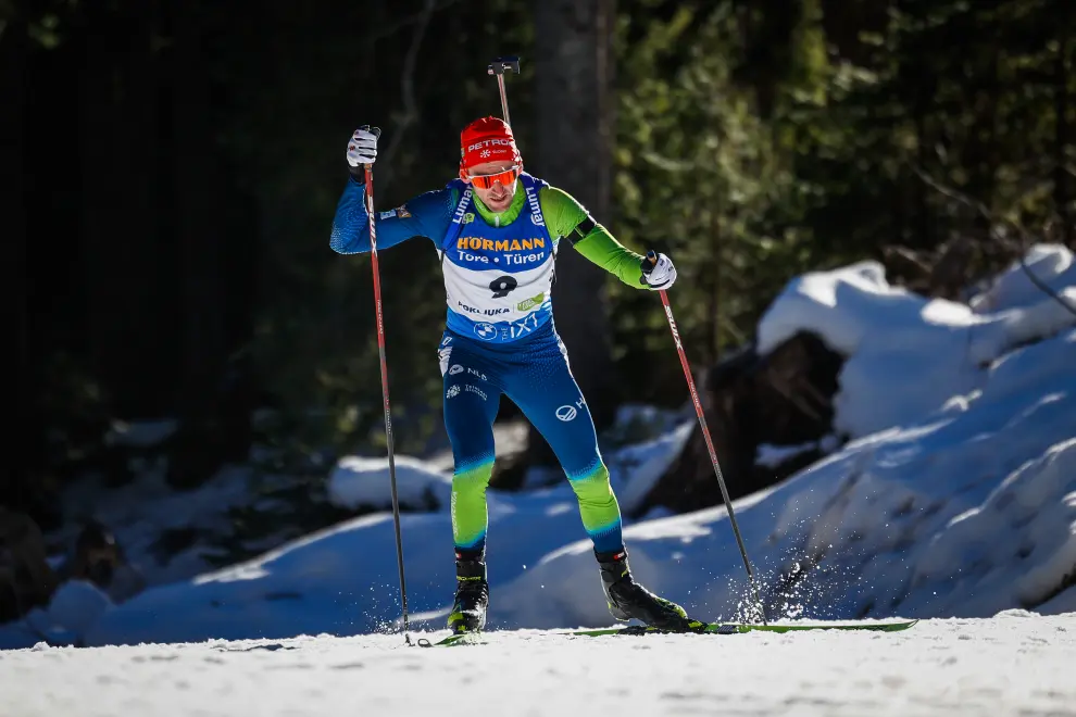 Slovenian biathlete Jakov Fak. Photo: Anže Malovrh/STA