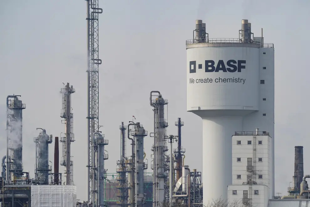 Part of the complex of the German chemical company BASF at its headquarters in Ludwigshafen. Photo: dpa/STA