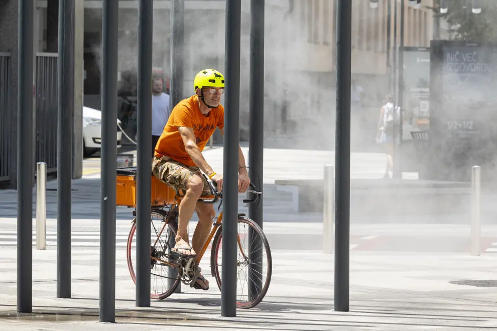 Heat wave in Ljubljana.Photo: Bor Slana/STA