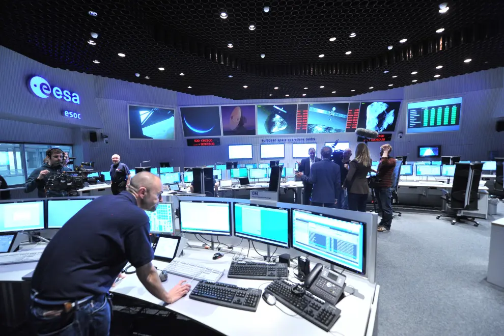 The main control room of the European Space Agency in Darmstadt, Germany. Photo: ESA