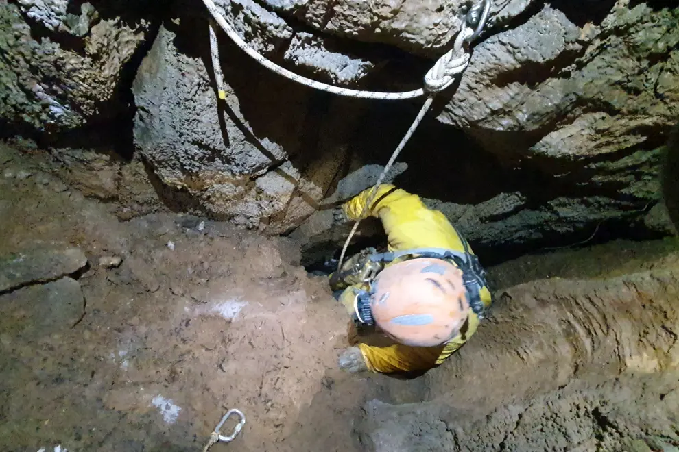 A cave rescue under way at the Pri Jelen Brdu Cave. Photo: Cave Rescue Service