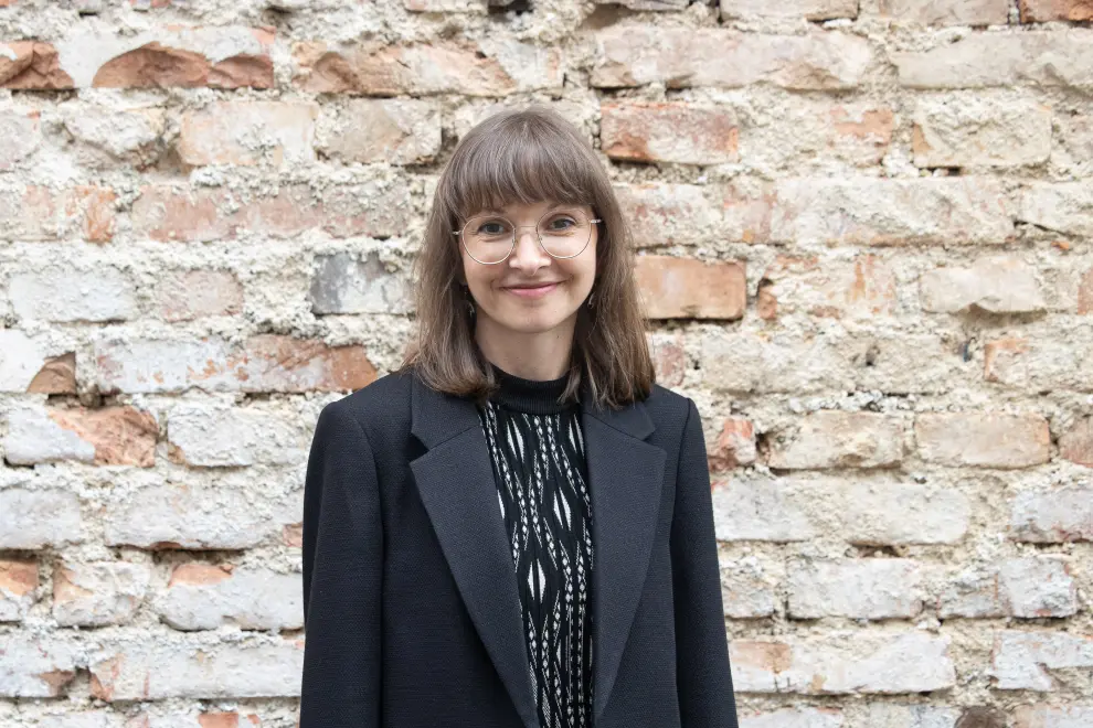 Anja Mugerli, the winner of the 2024 Kresnik Prize for best novel. Photo: Katja Kodba/STA