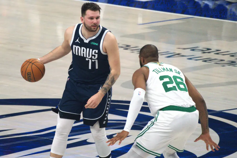 Luka Dončić at a June 2024 game against the Boston Celtics. Photo: Xinhua/STA