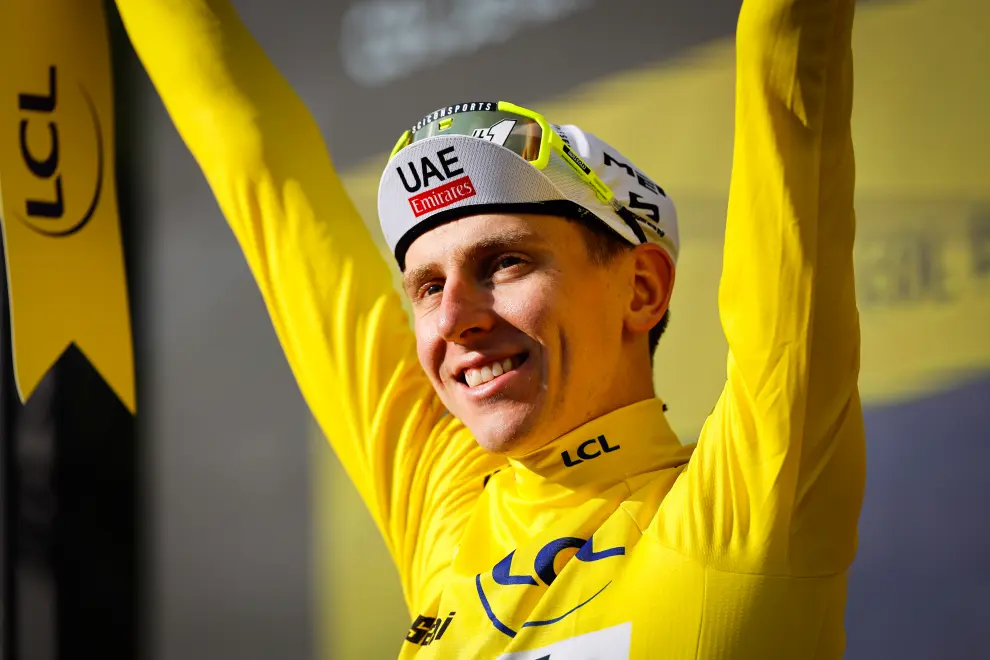 Slovenian road cycling star Tadej Pogačar wins penultimate stage of the Tour de France. Photo: Anže Malovrh/STA