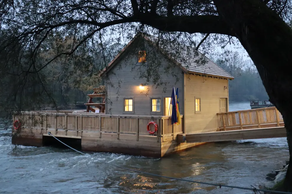 The new floating mill on the Mura. Photo: Vida Toš/STA