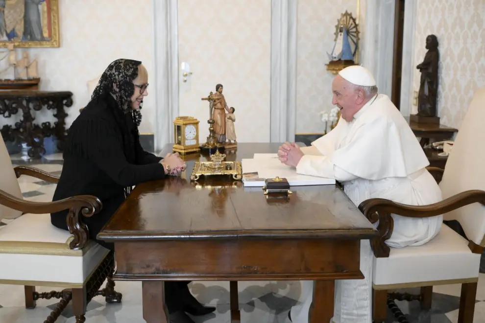 President Nataša Pirc Musar received by Pope Francis. Photo: Vatican Media