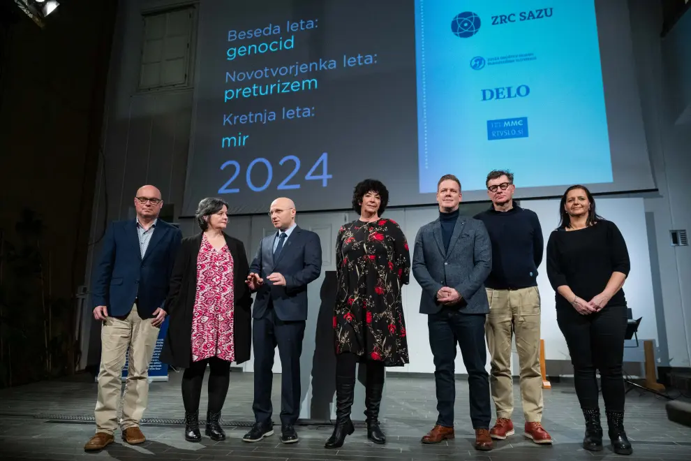 The Research Centre of the Slovenian Academy of Sciences and Arts declares the word, new word and sign language gesture of 2024. Photo: Boštjan Podlogar/STA