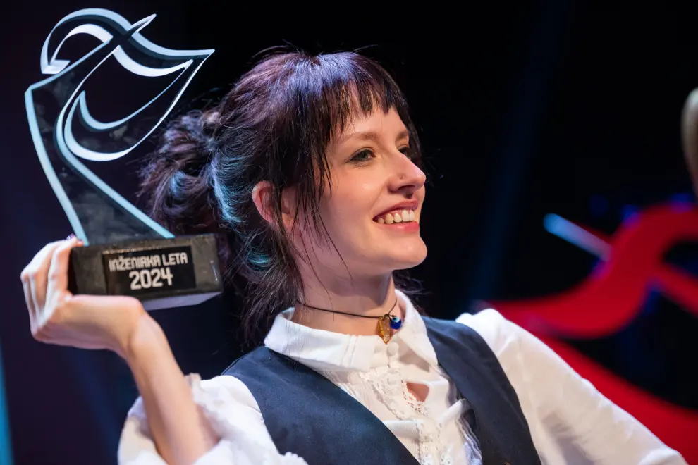 Rebeka Kropivšek Leskovar, the Woman Engineer of the Year. Photo: Boštjan Podlogar/STA