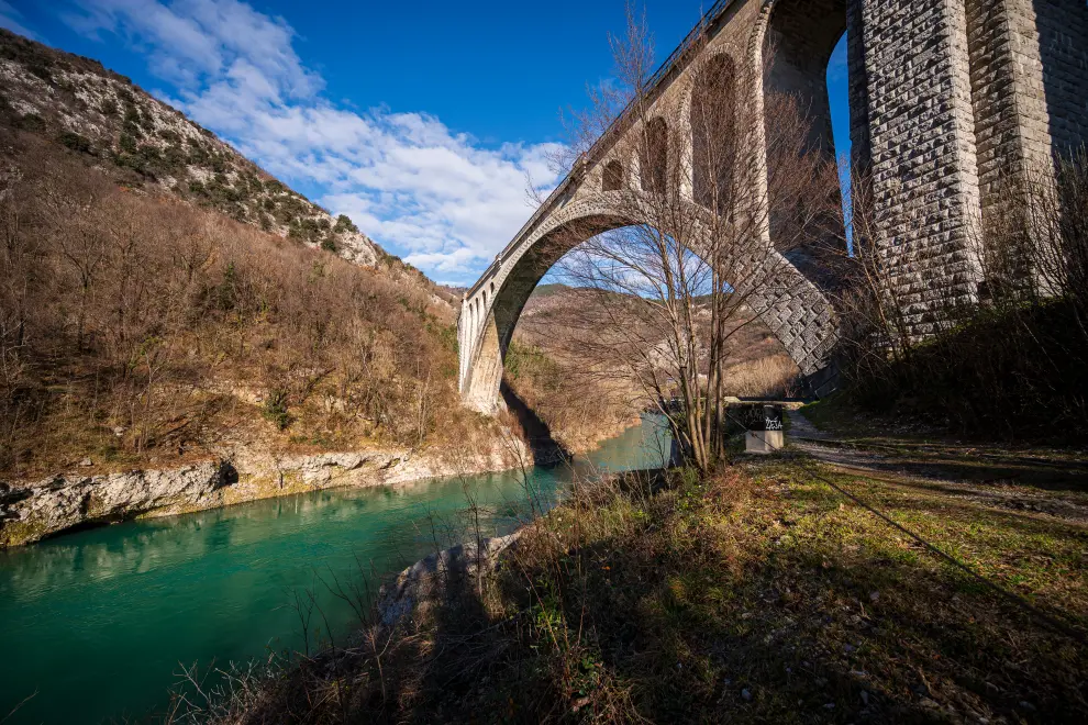 The Solkan Bridge to provide one of the most scenic backdrops for European Capital of Culture events. Photo: Jure Makovec/STA