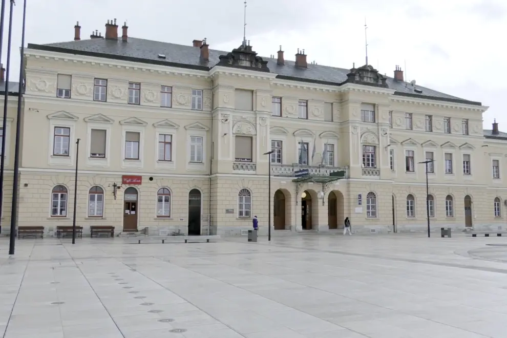 Europe Square in front of the Nova Gorica railway station ready to host the European Capital of Culture opening ceremony. Photo: STA