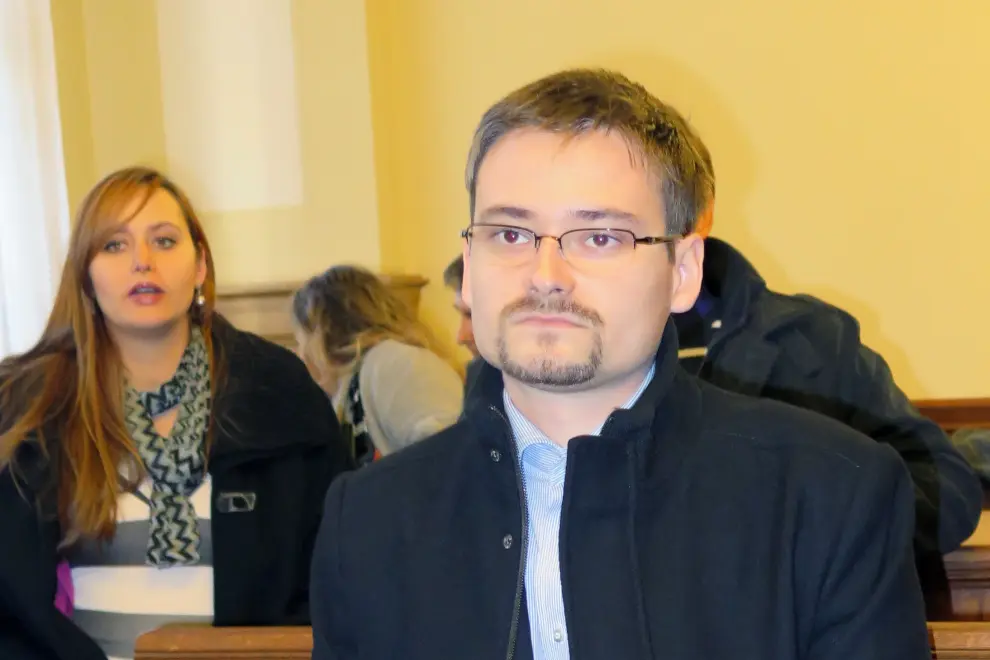 Hacker Matjaž Škorjanc pictured at the Maribor District Court in 2013. Photo: Gregor Mlakar/STA.