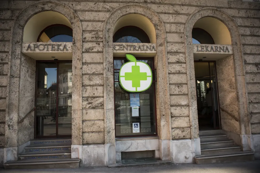 A pharmacy in Ljubljana's Prešeren Square. Photo: Bor Slana/STA