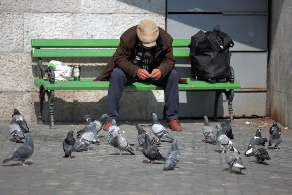 A homeless man. Photo: Daniel Novakovič/STA