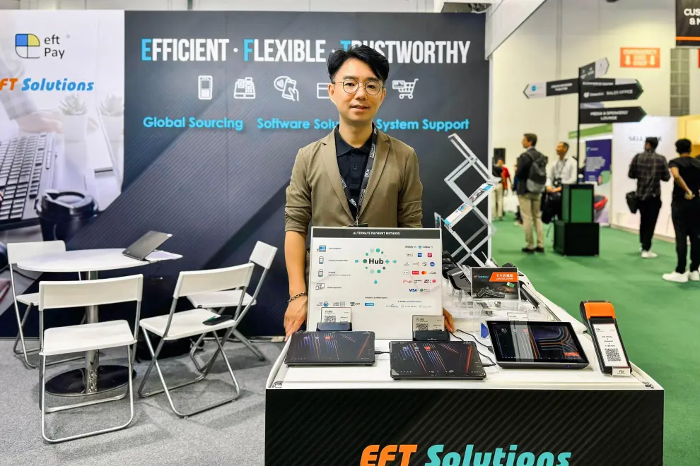 Mr. Andrew Lo Chun-kit, Chairman and CEO of EFT Solutions presents 