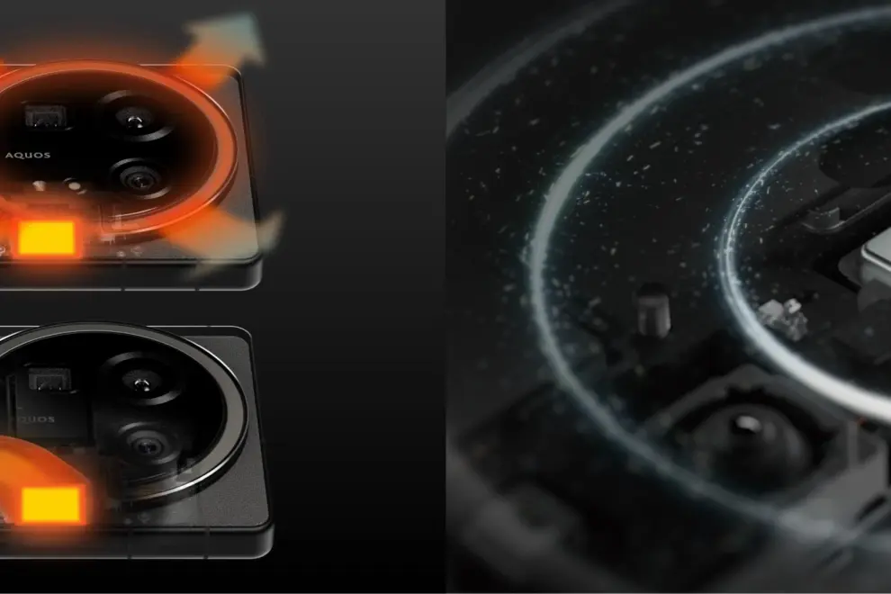 Heat dissipation based on camera ring (top) and vapour chamber (bottom) (illustration); Full-metal speaker box (illustration)