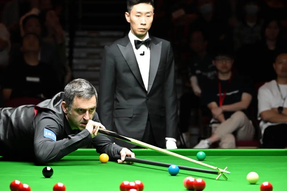 Seven-time world champion Ronnie O'Sullivan in action at the 2024 Hong Kong Snooker All-Star Challenge.