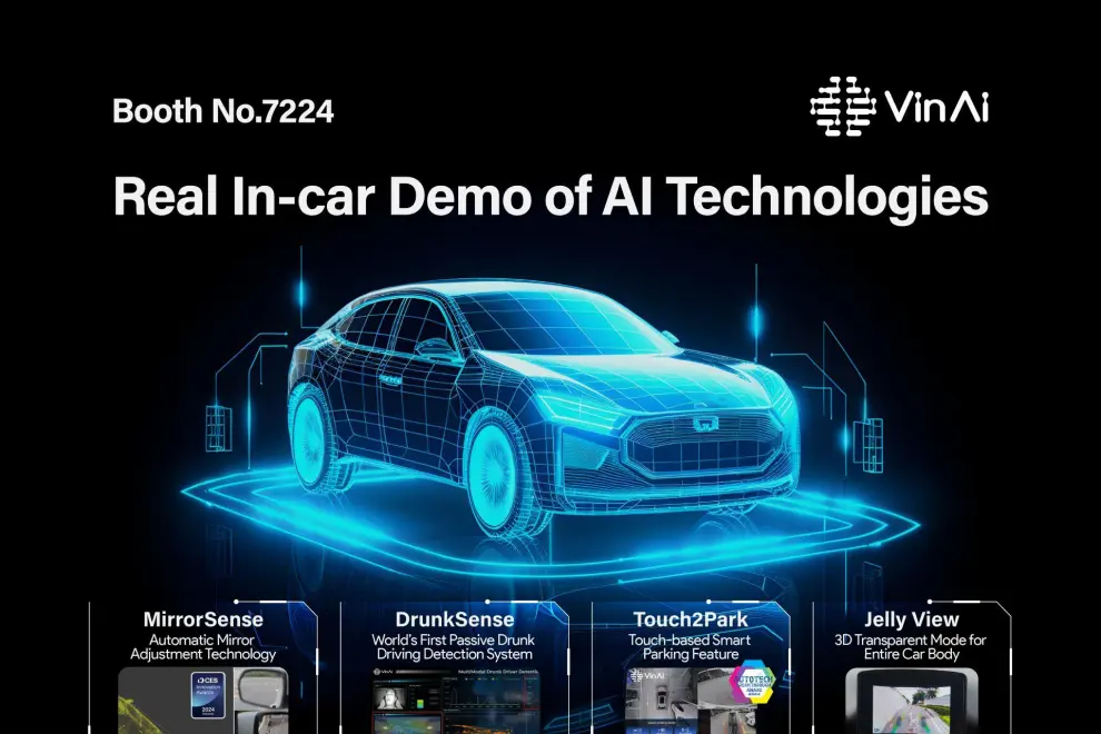 From January 7-10, VinAI will showcase several AI technologies in a real car at Booth 7224, West Hall - CES 2025.