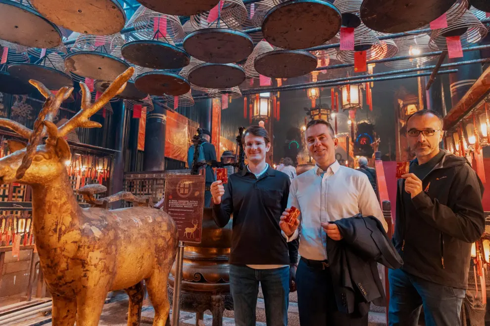 Asia Financial Forum guests at Man Mo Temple