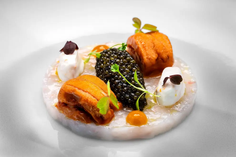 Chef Marino will also present his Marinated Langoustine with sea urchin, Oscietra caviar, and Orange Chantilly, which he describes as a 