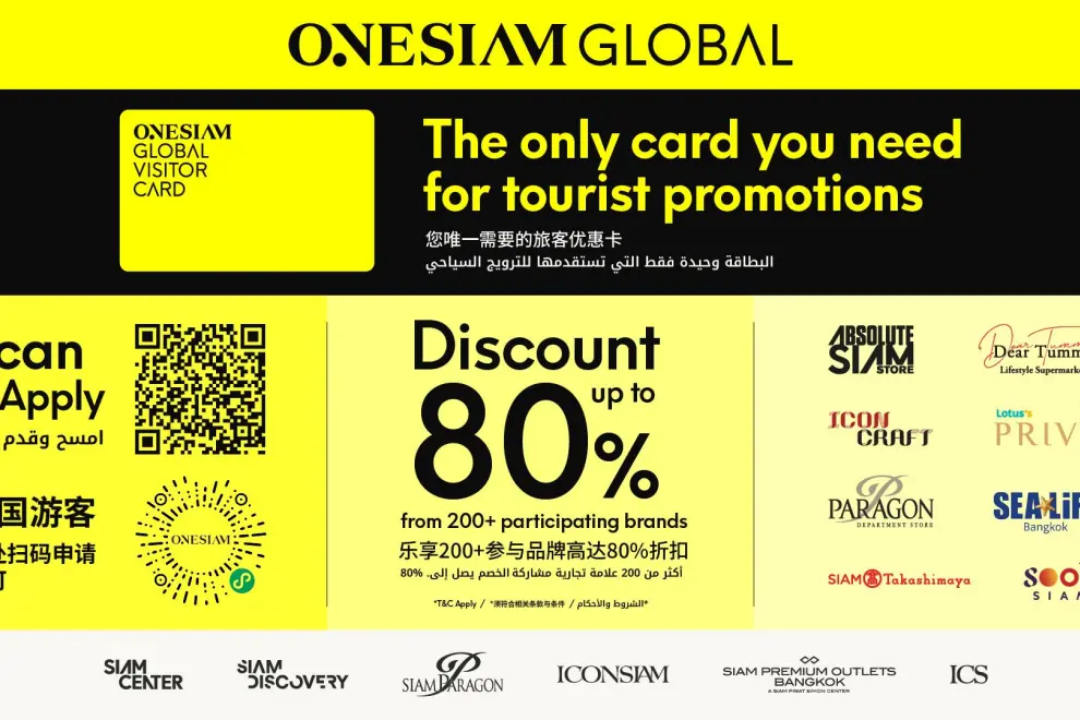 Scan to Register for ONESIAM Global Visitor Card Privileges