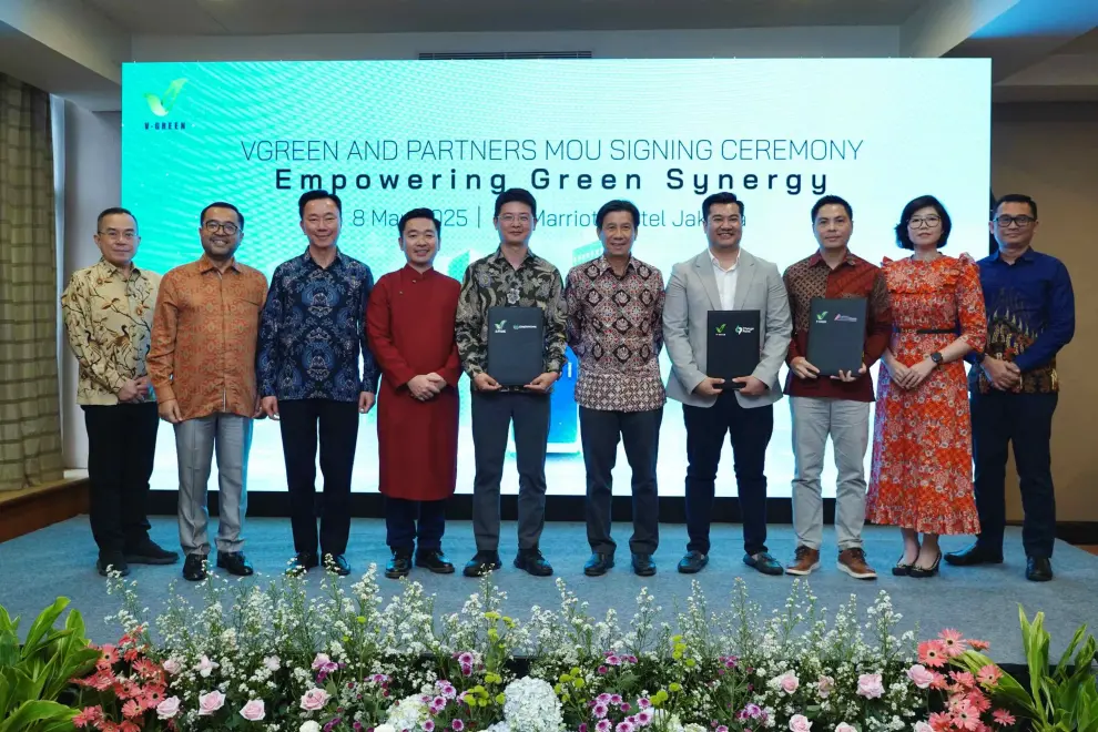 V-GREEN signs a Memorandum of Understanding (MoU) with four strategic partners to deploy a total of 63,000 dedicated charging ports for VinFast electric vehicles in Indonesia in 2025