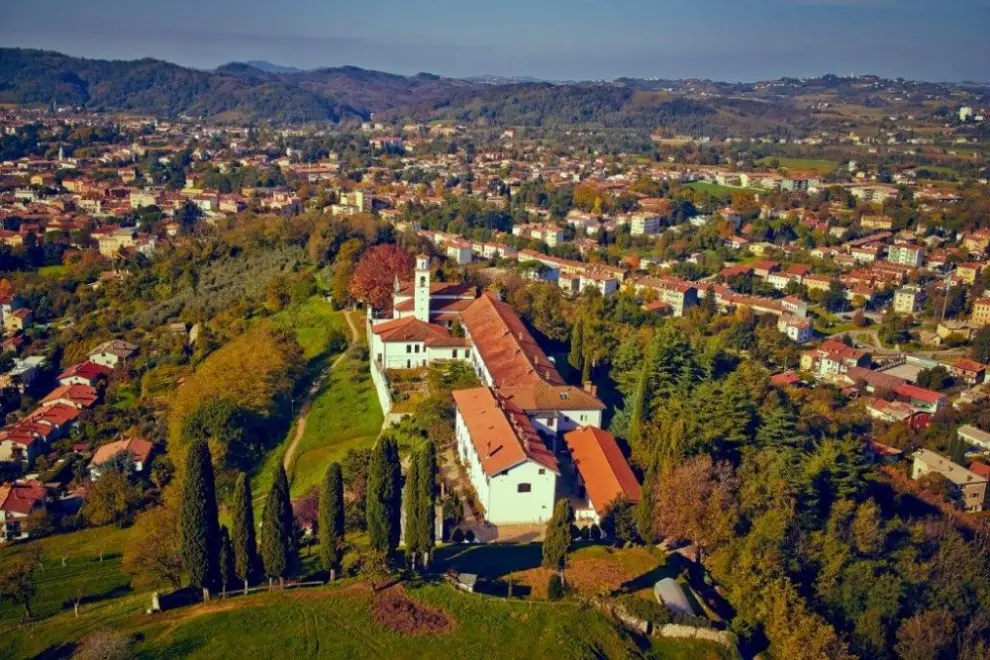 The Kostanjevica Franciscan Monastery and the church above Nova Gorica. Photo: Courtesy of Kostanjevica Monastery